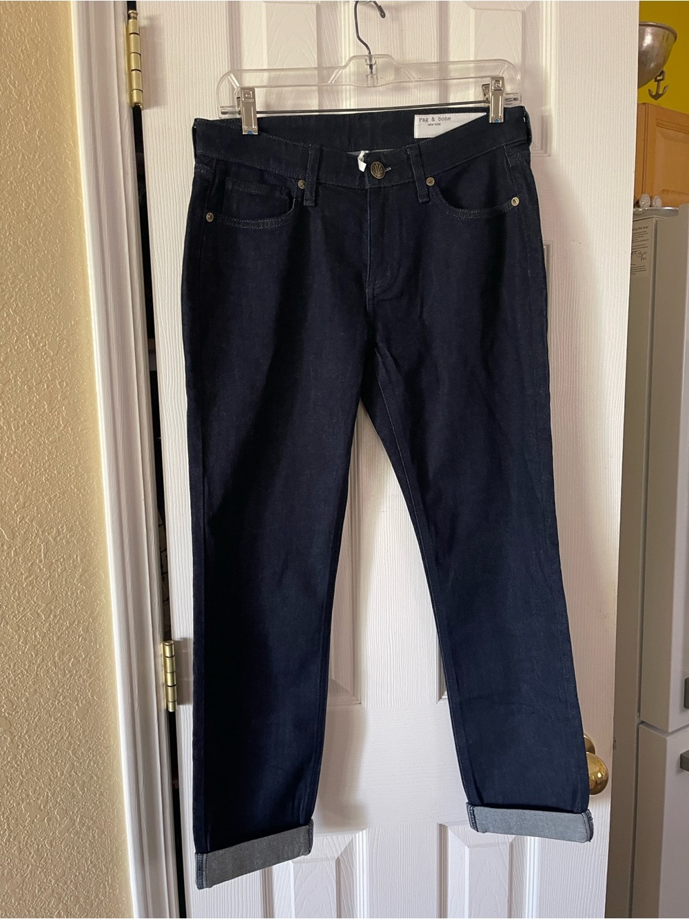 rag & bone Men's Dark Indigo Straight Jeans
